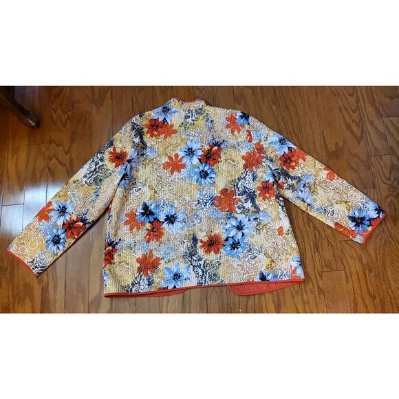 Alfred Dunner (Size 16) Floral Reversible Multicolor Jacket - Picture 7 of 11